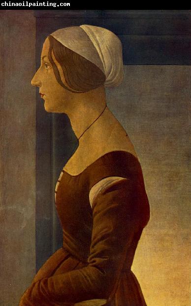 BOTTICELLI, Sandro Portrait of a Young Woman (La bella Simonetta) fs